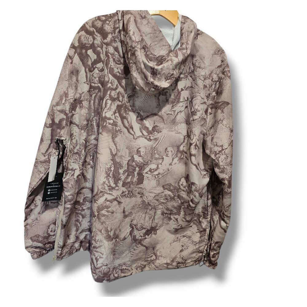 Brooklyn Cloth Men’s Medium Renaissance Cherub Print Anorak Windbreaker Jacket - Picture 5 of 8